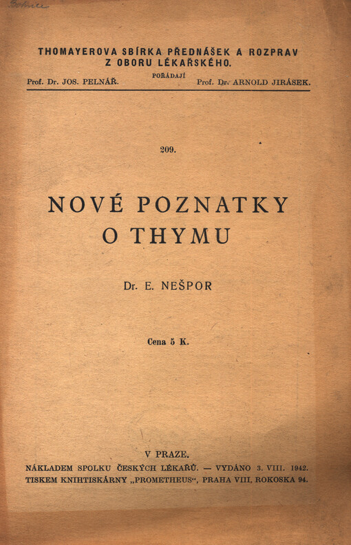Nové poznatky o thymu
