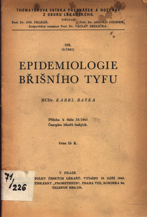Epidemiologie břišního tyfu