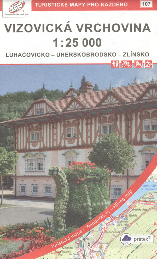 Vizovická vrchovina : 1:25 000 : Luhačovicko - Uherskobrodsko - Zlínsko : turistická mapa