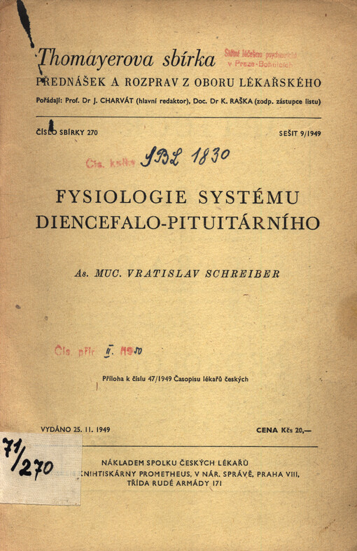 Fysiologie systému diencefalo-pituitárního