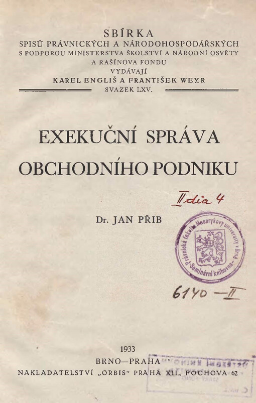 Exekuční správa obchodního podniku