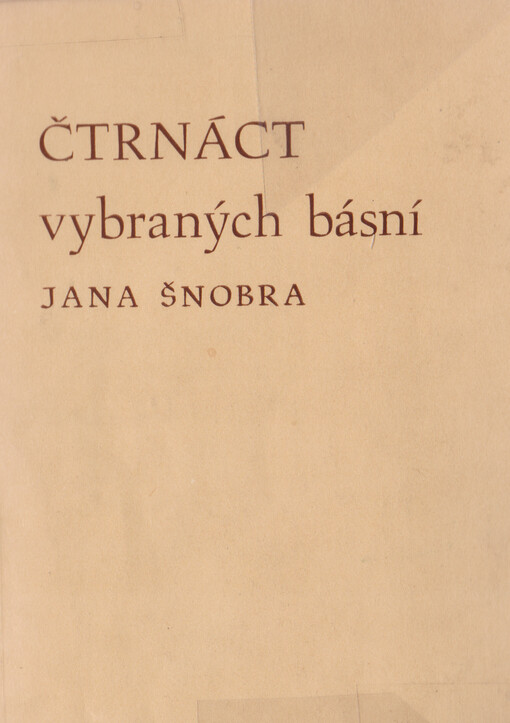 Čtrnáct vybraných básní Jana Šnobra