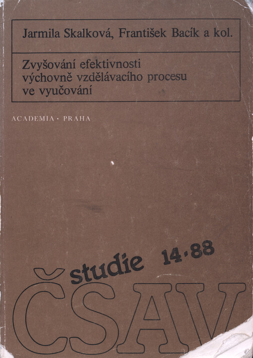 Zvyšování efektivnosti výchovně vzdělávacího procesu ve vyučování