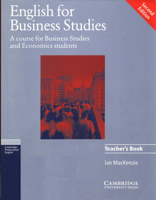 English for business studies : a course for business studies and economics students : teacher's book