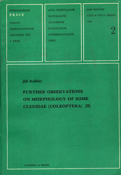 Further observations on morphology of some cleridae (coleoptera). (II)
