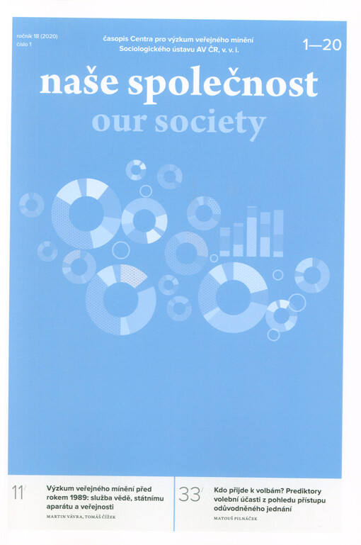 Naše společnost : aktuální informace o české společnosti : bulletin Centra pro výzkum veřejného mínění.