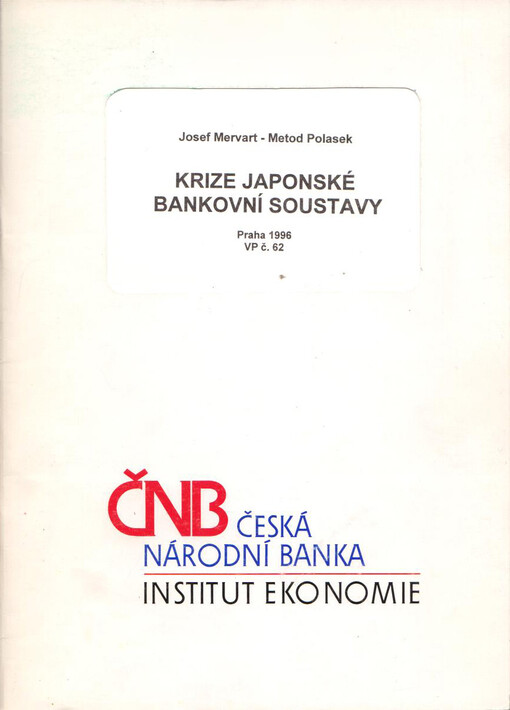Krize japonské bankovní soustavy /