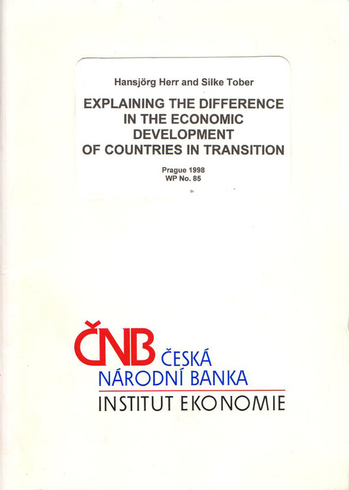 Explaining the difference in the economic development of countries in transition /