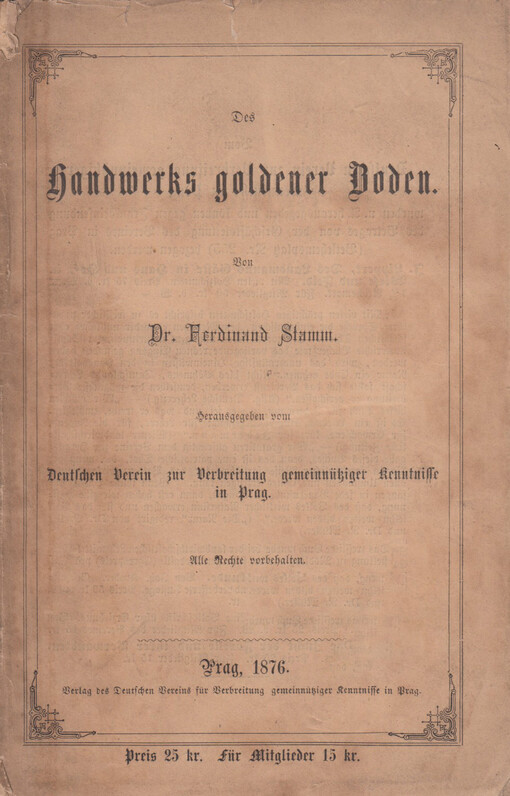 Handwerks goldener Boden