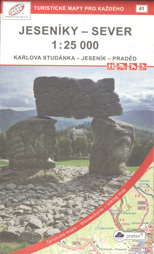 Jeseníky - sever : 1 : 25 000 : Karlova Studánka - Jeseník - Praděd