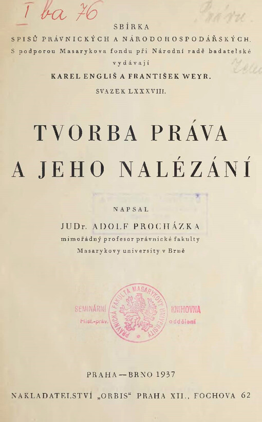 Tvorba práva a jeho nalézání