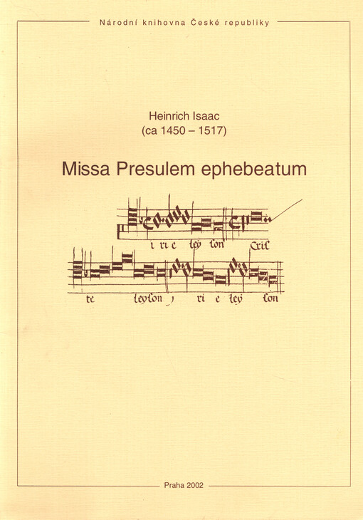 Missa Presulem ephebeatum partitura