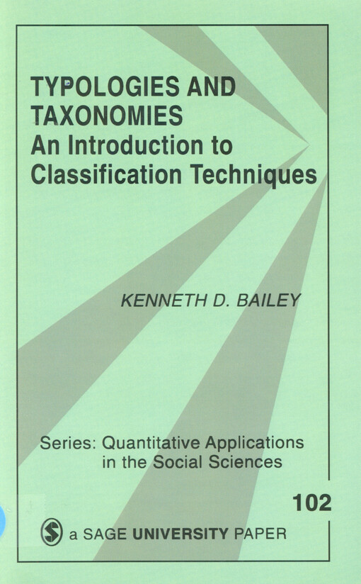 Typologies and taxonomies : an introduction to classification techniques