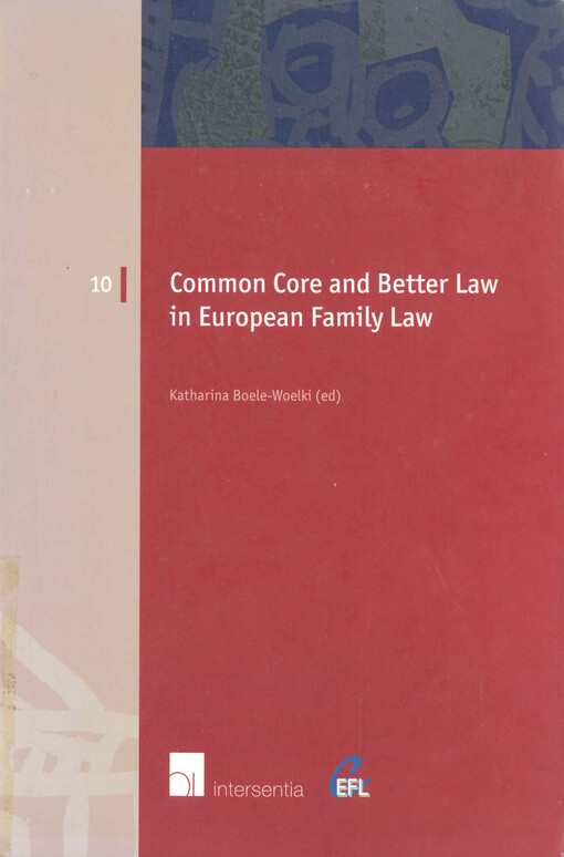 Common core and better law in European family law