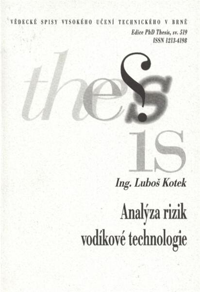 Analýza rizik vodíkové technologie = Risk analysis of hydrogen technology : zkrácená verze Ph.D. Thesis