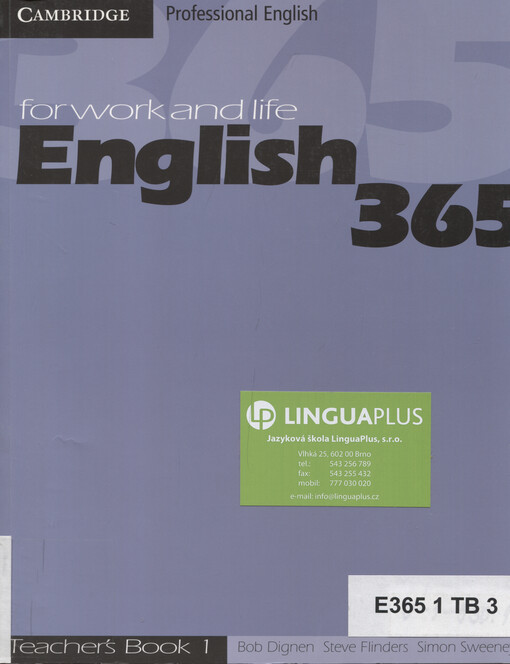 English 365. Teacher's book 1