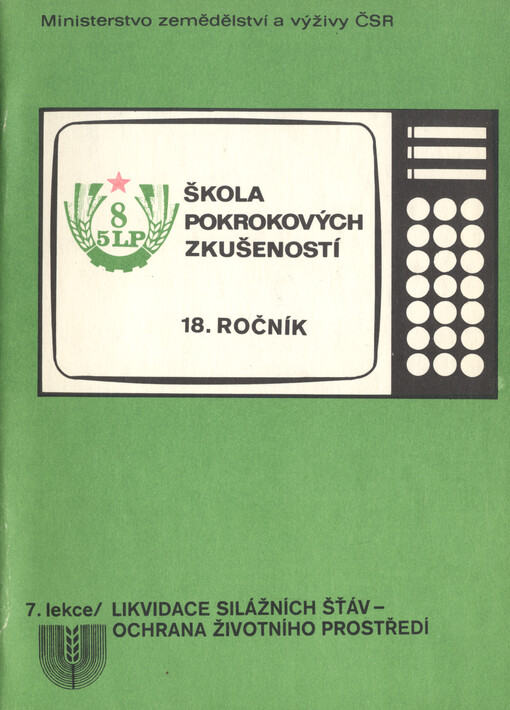 Likvidace silážních šťáv - ochrana životního prostředí