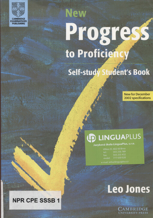 New progress to proficiency. Self-study student's book