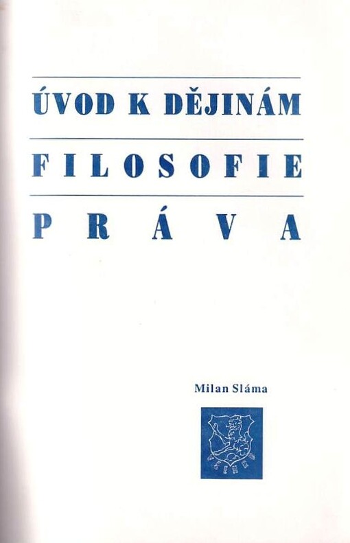Úvod k dějinám filosofie práva : (od antického myšlení ke Kantovi)