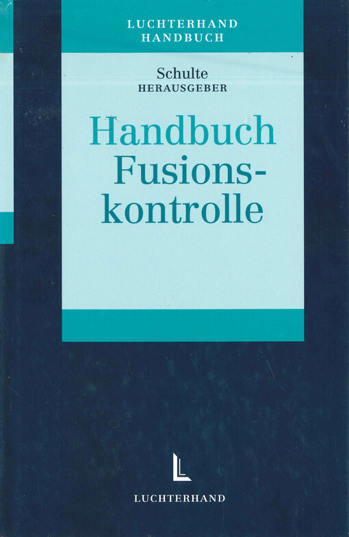 Handbuch Fusionskontrolle