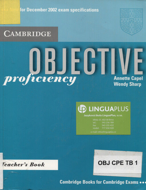 Objective proficiency. Teacher's book