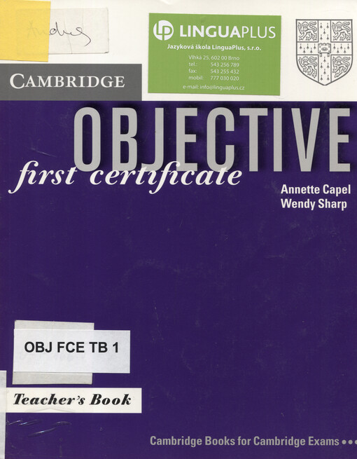 Objective first certificate : teacher's book