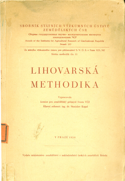 Lihovarská methodika
