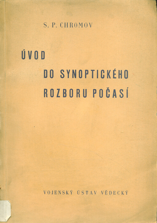 Úvod do synoptického rozboru počasí 