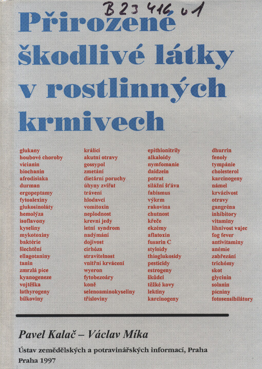 Přirozené škodlivé látky v rostlinných krmivech