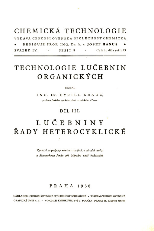 Technologie lučebnin organických