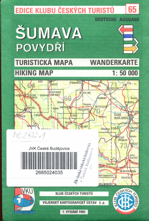 Šumava Povydří : turistická mapa 1:50 000