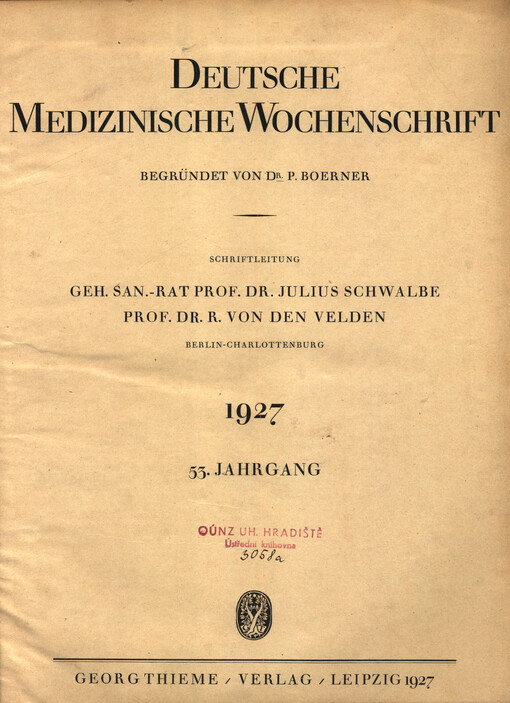 Deutsche medizinische Wochenschrift