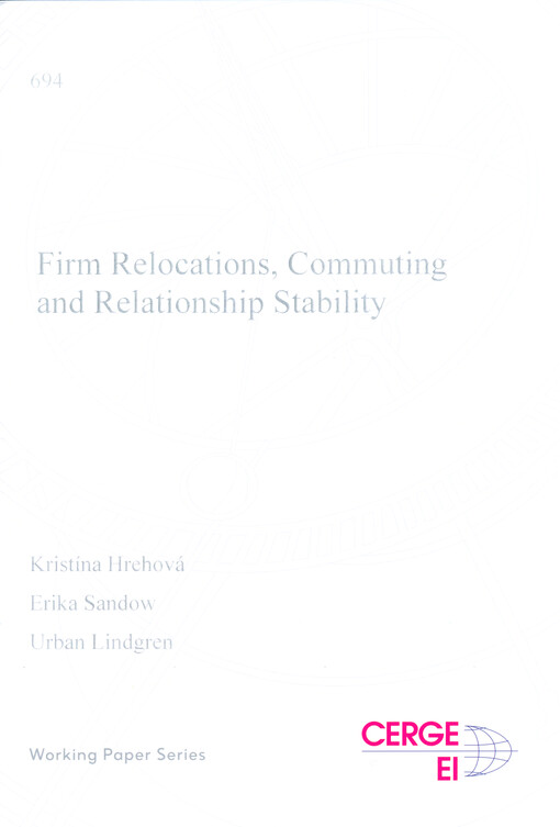 Firm relocations, commuting and relationship stability