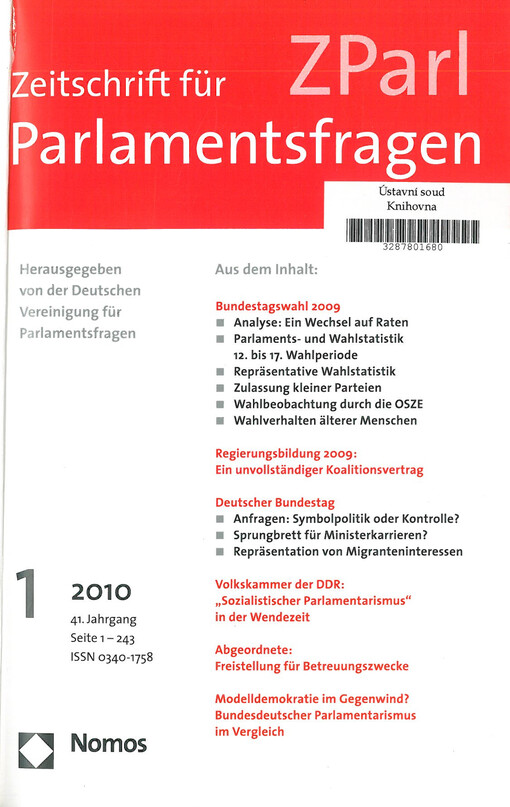 Zeitschrift für Parlamentsfragen