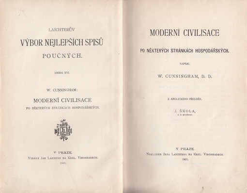 Moderní civilisace po některých stránkách hospodářských