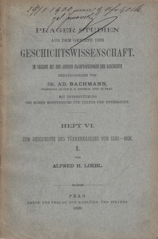 Zur Geschichte des Türkenkrieges von 1593-1606