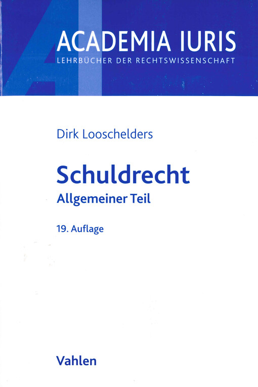 Schuldrecht : Allgemeiner Teil