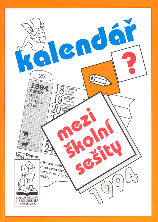 Kalendář mezi školní sešity 1994