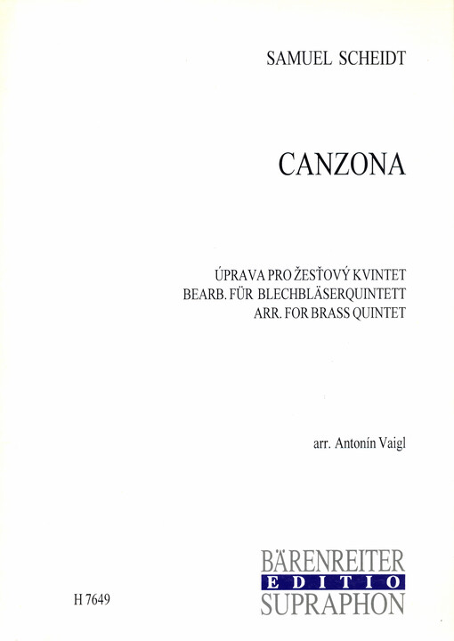 Canzona úprava pro žesťový kvintet