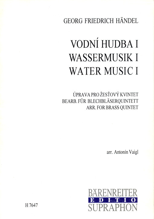 Vodní hudba. I úprava pro žesťový kvintet