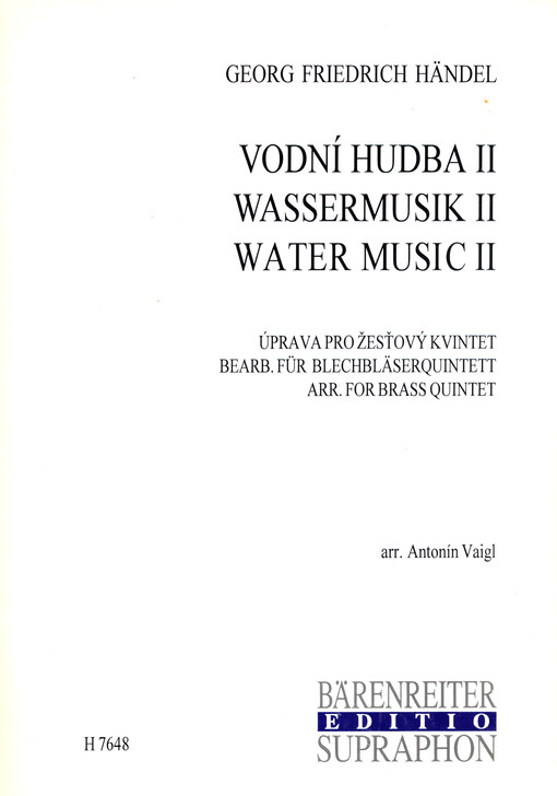 Vodní hudba. II úprava pro žesťový kvintet