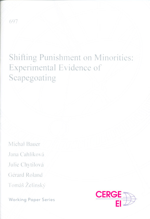 Shifting punishment on minorities: experimental evidence of scapegoating