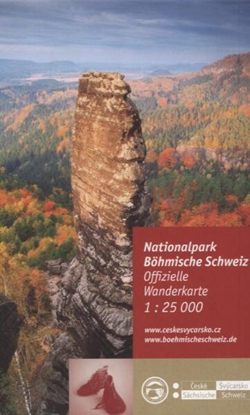 Nationalpark Böhmische Schweiz offizielle Wanderkarte 1:25 000