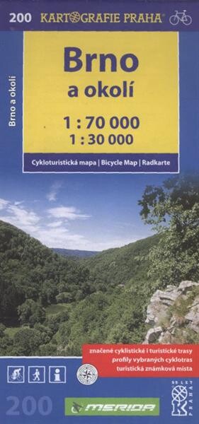 Brno a okolí cykloturistická mapa