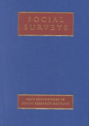 Research Design (SAGE Benchmarks in Social Research Methods series)