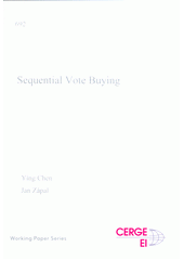 Sequential vote buying  (odkaz v elektronickém katalogu)