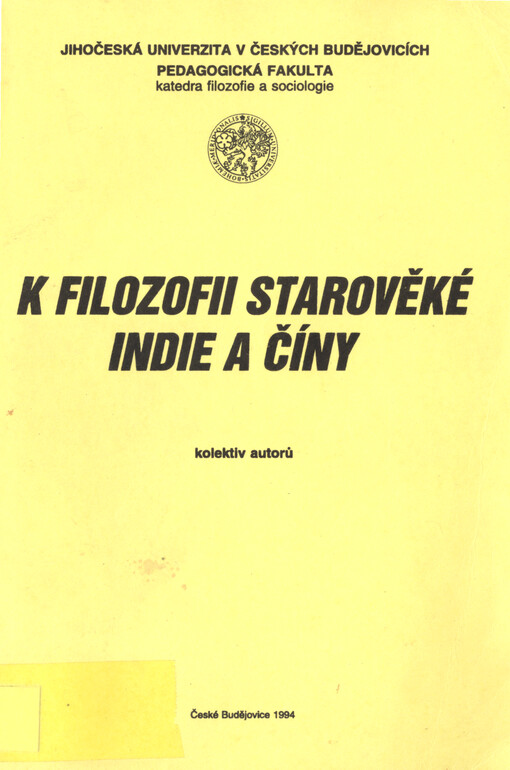 K filozofii starověké Indie a Číny