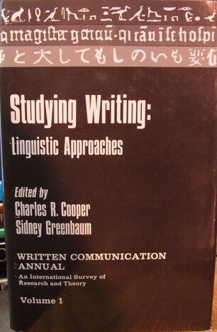 Studying Writing: Linguistic Approaches (SAGE Series on Written Communication)