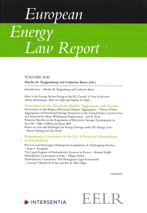 European energy law report. XIII