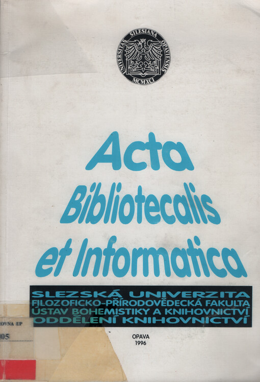 Acta bibliotecalis et informatica.